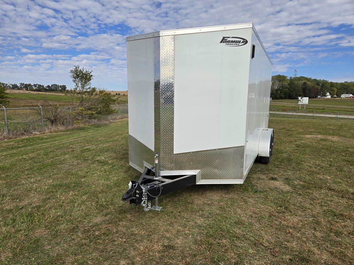 Formula 10K 16 FT Conquest Flat Top Sloped V-Nose Cargo Trailer