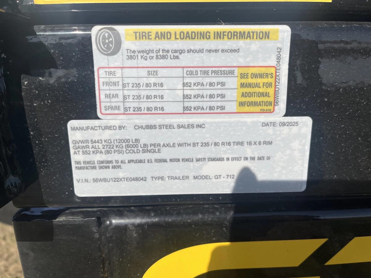 Griffin 7K 12 FT Dump Trailer