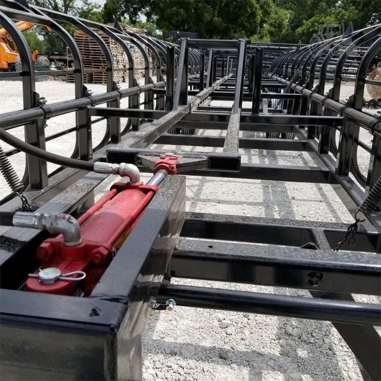 Industrias America 20X4 Double Wide Hydraulic Latch Hay Bale Trailer_009