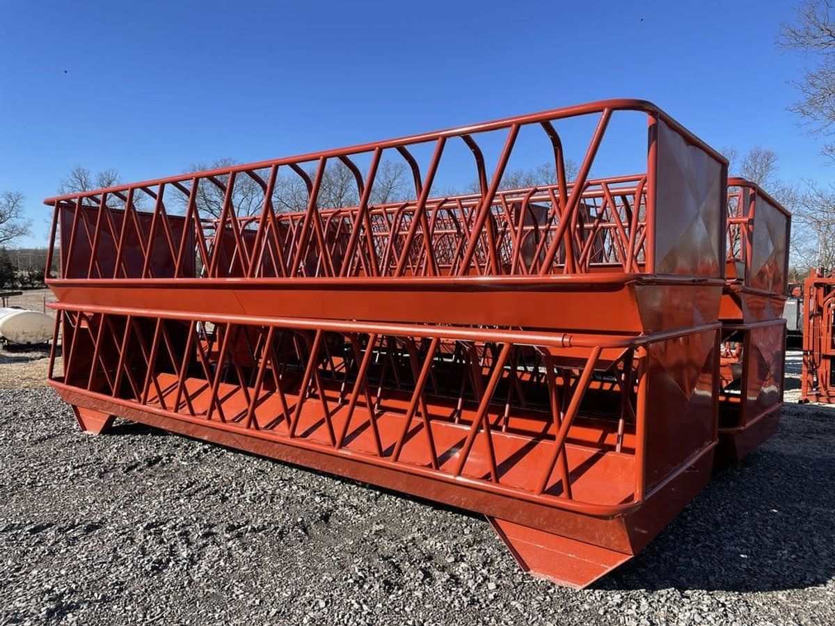 20 FT Bale Feeder on Skids