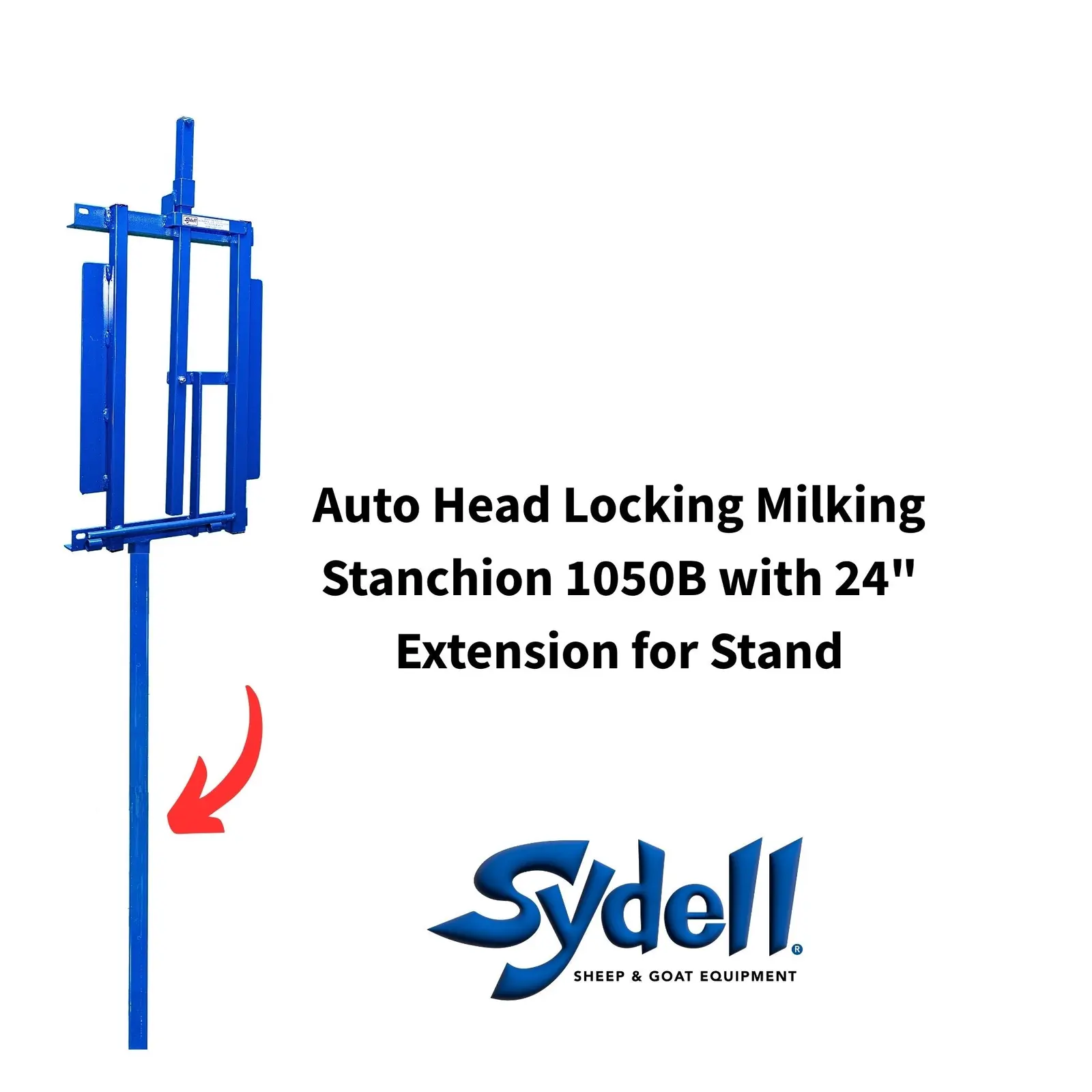 Auto Head Locking Milking Stanchion 1050B with 24" Extension for Stand for Sheep & Goats