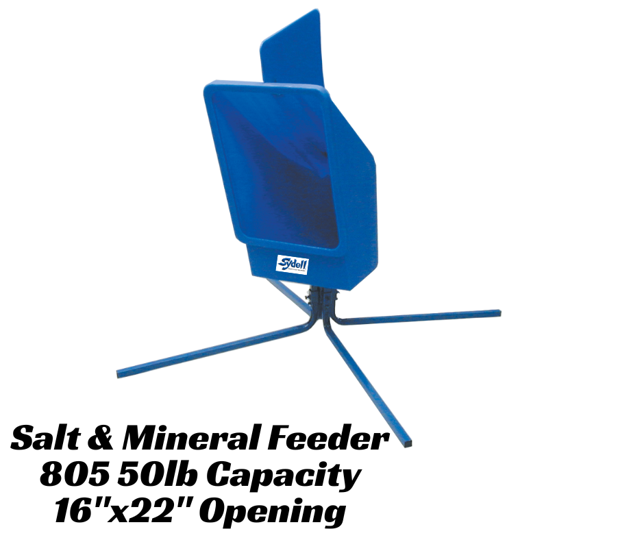 50 lb Salt & Mineral Feeder with 4-Leg Base for Sheep, Goats & Livestock
