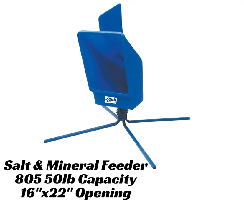 50 lb Salt & Mineral Feeder with 4-Leg Base for Sheep, Goats & Livestock