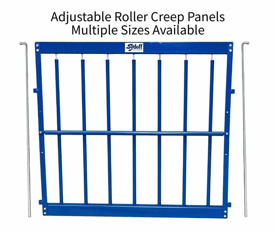 Adjustable Roller Creep Panel for Sheep & Goats