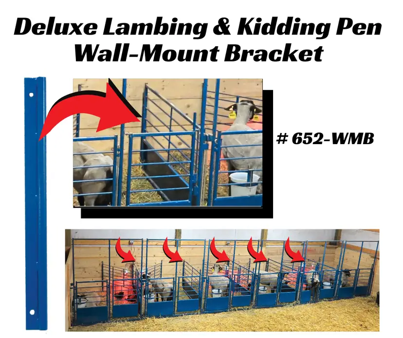 Wall Mount Bracket for Deluxe Lambing & Kidding Pens 0652-WMB for Sheep & Goats