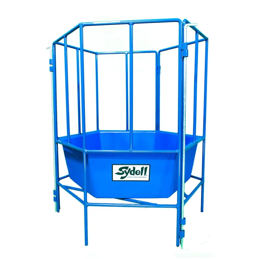 6-Sided Sectional Feeder with Poly Tub for Sheep & Goats
