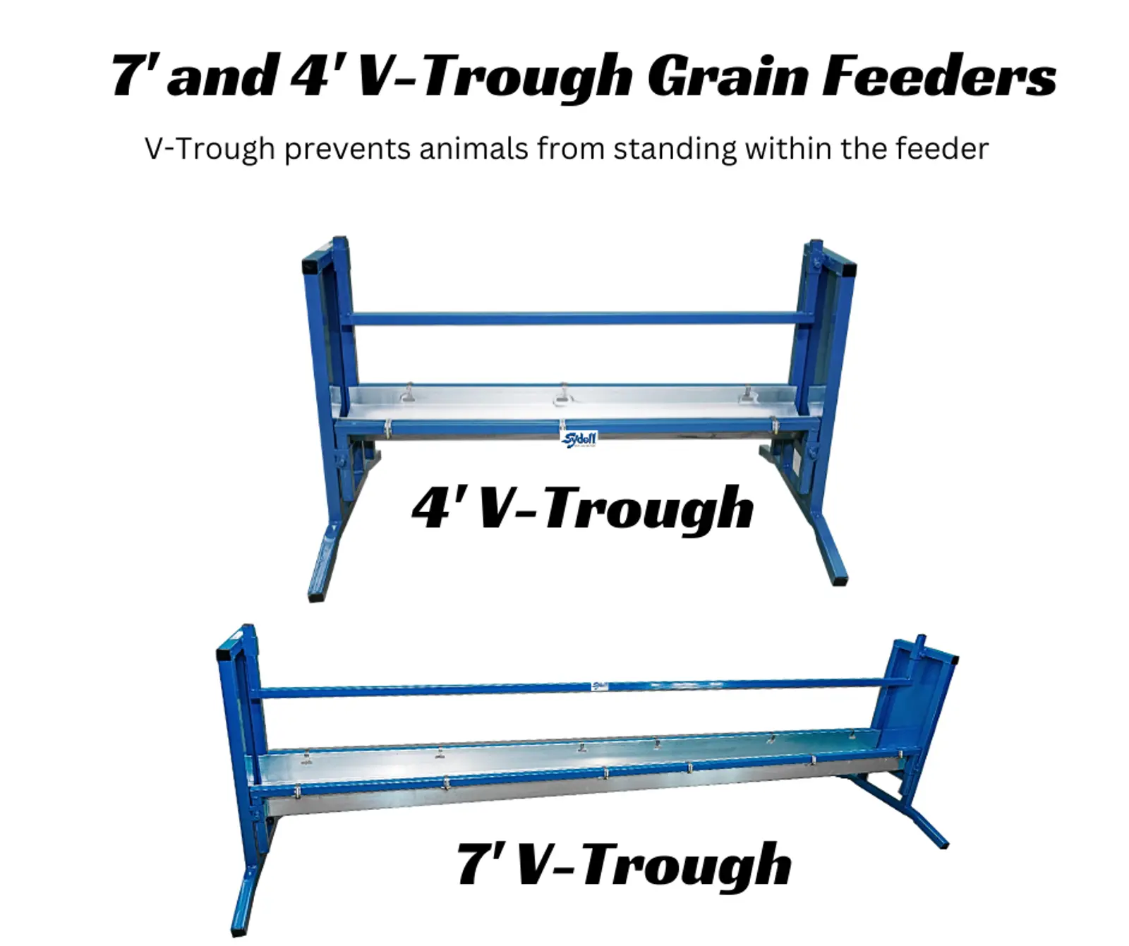 Trough Grain Feeder, V Shaped Trough, Bunk Feeder for Sheep & Goats