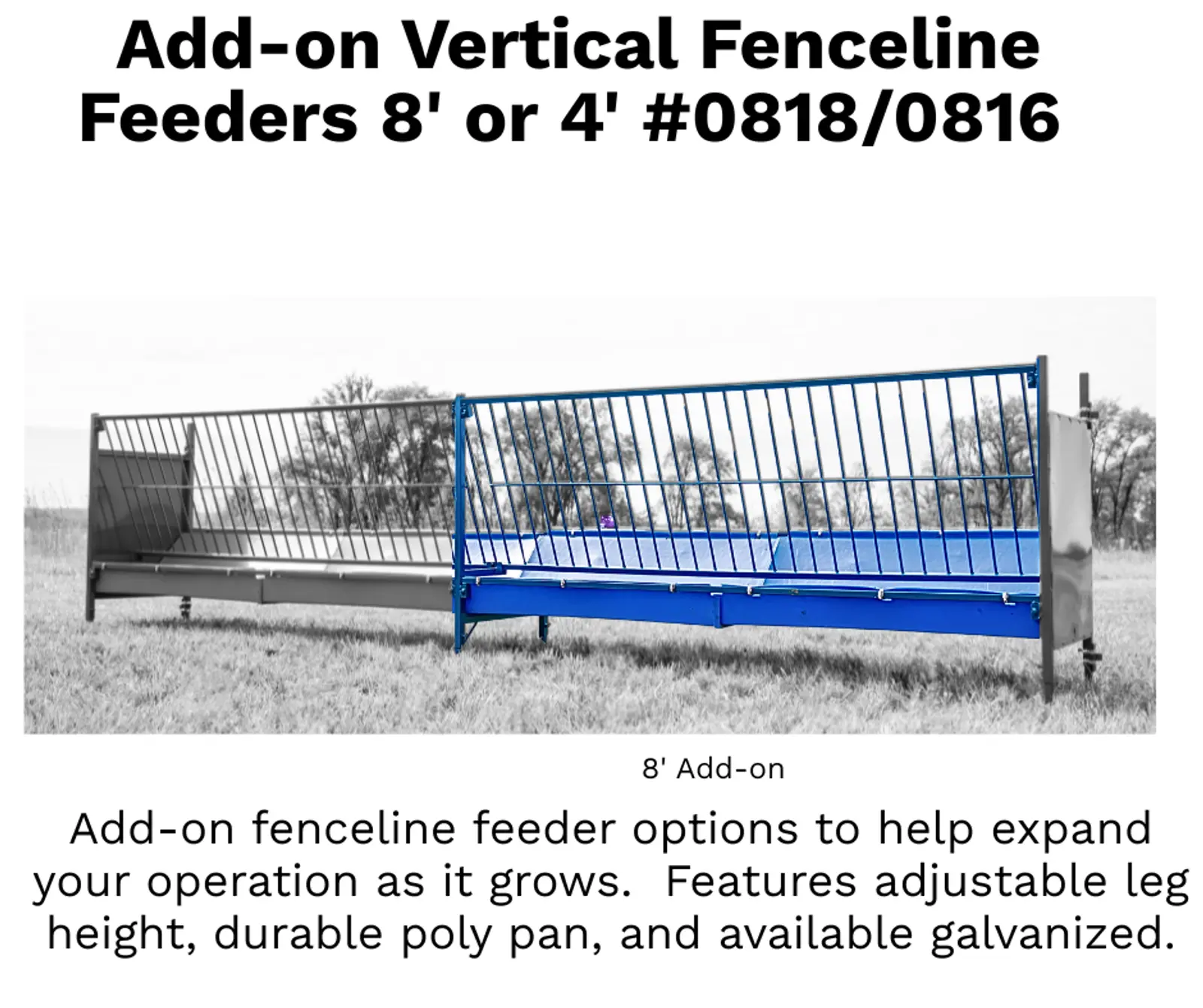 Add-on Vertical Fenceline Feeders for Sheep & Goats