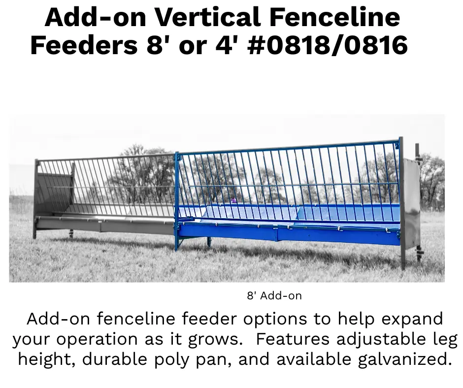 Add-on Vertical Fenceline Feeders for Sheep & Goats