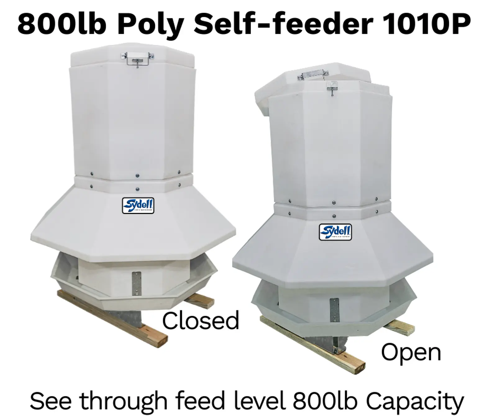 800lb Poly Self Feeder capacity for Sheep & Goats