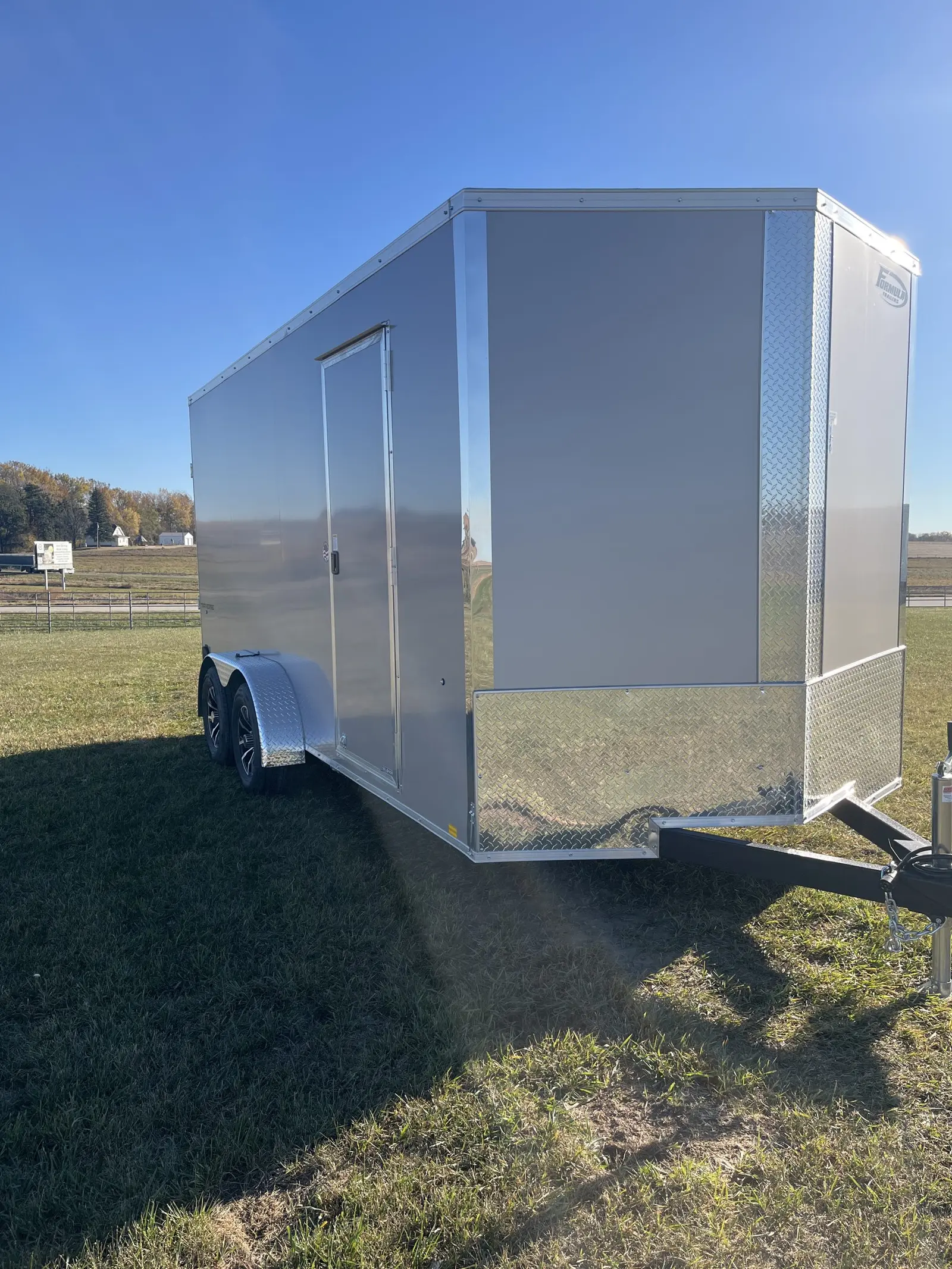 Formula 7K 16 FT Traverse Flat Top V-Nose Cargo Trailer