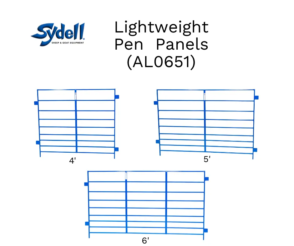 Lightweight Panel for Lambing and Kidding Pens - 40" Tall (4', 5', 6') for Sheep & Goats