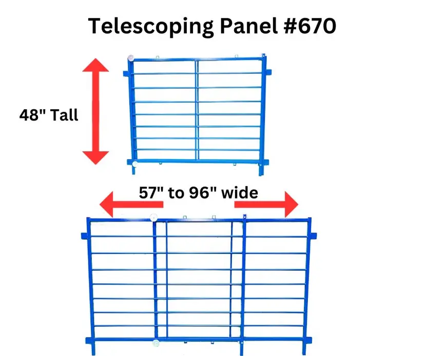 Telescoping Panel 0670 for Sheep & Goats