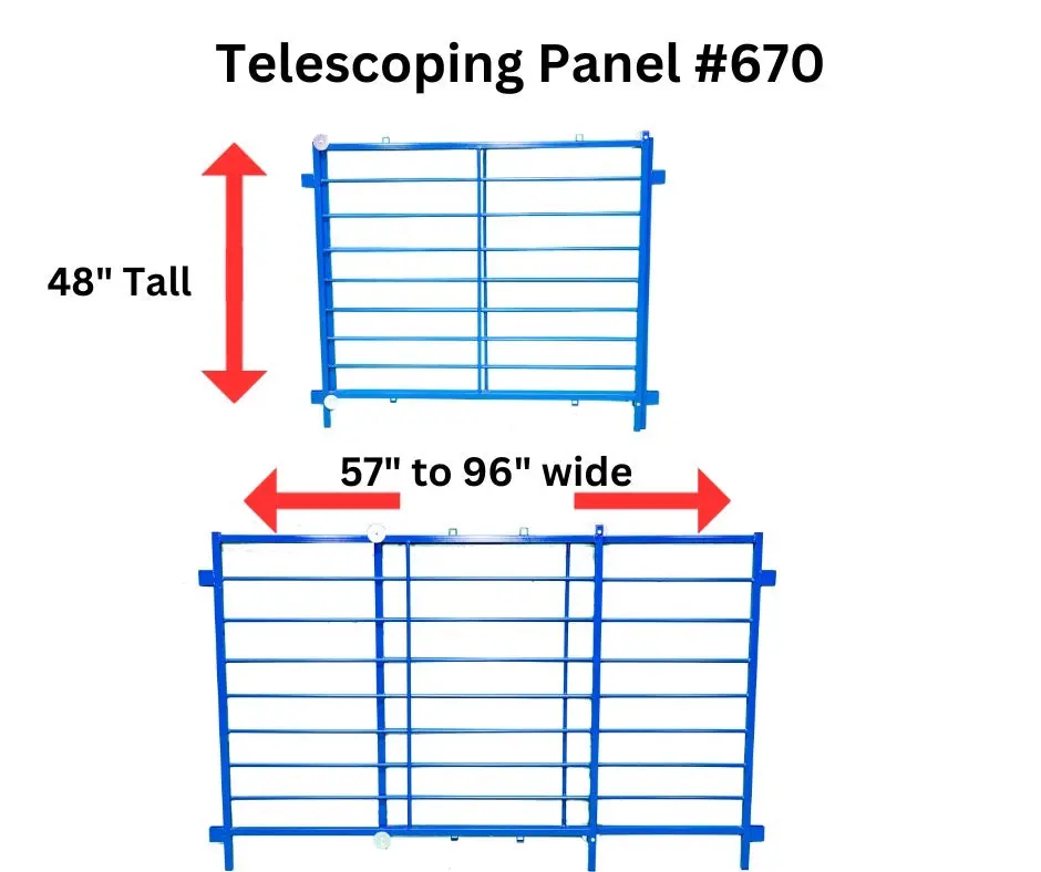 Telescoping Panel 0670 for Sheep & Goats