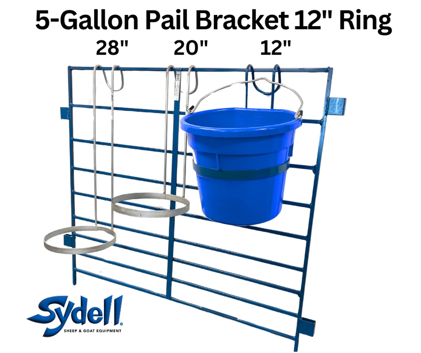 12" Ring Pail Brackets for 3-5 Gallon Buckets for Sheep & Goats