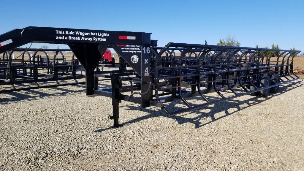 Industrias America 16 FT Hydraulic Double Dump Hay Bale Trailer