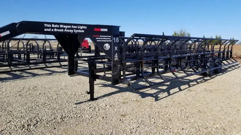 Industrias America 16 FT Hydraulic Double Dump Hay Bale Trailer