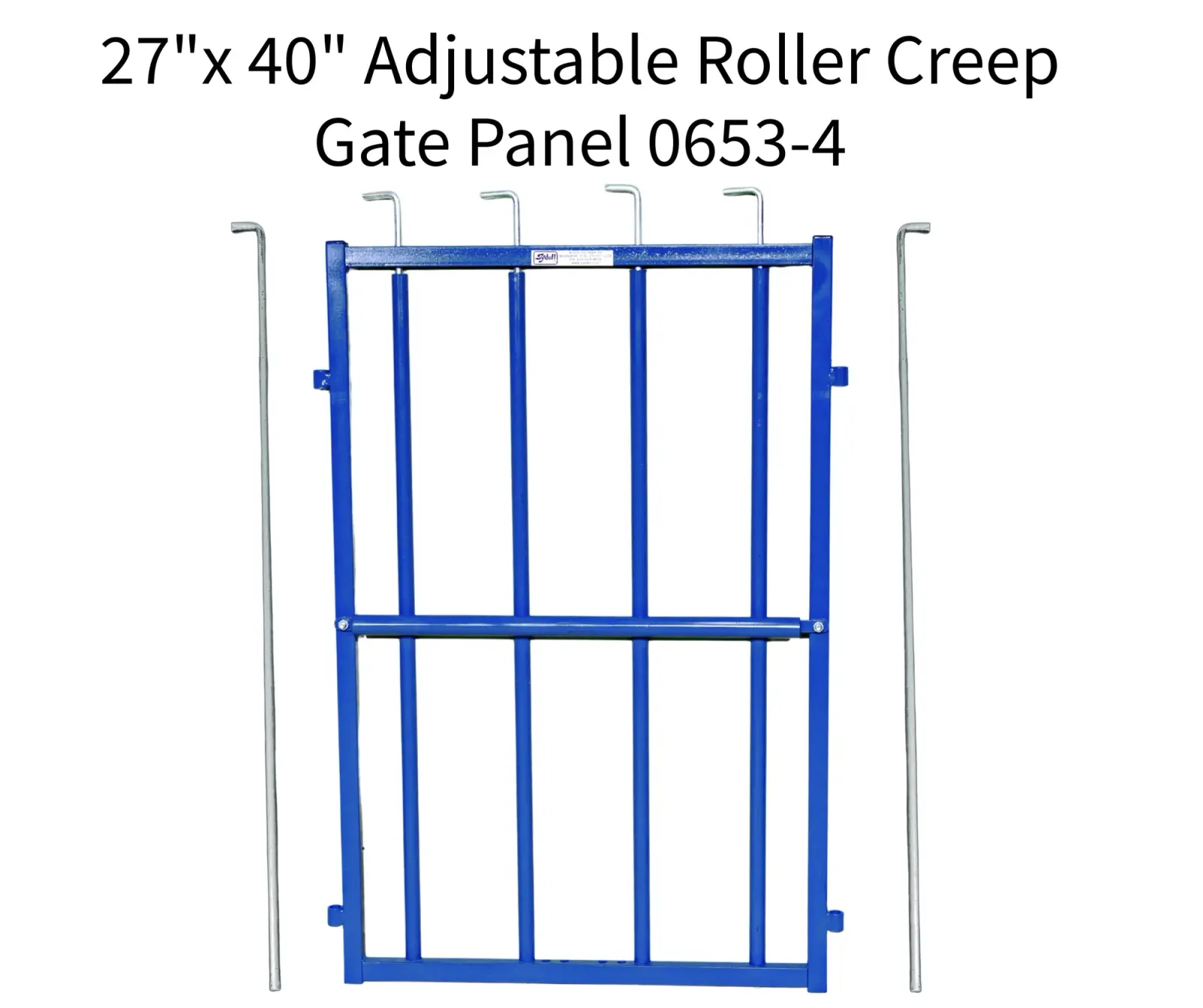 Deluxe Pin in Adjustable Vertical Roller Creep Gate Panel for 0653 Series Panel for Sheep & Goats