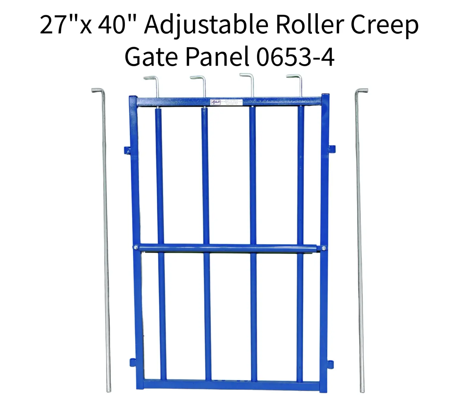 Deluxe Pin in Adjustable Vertical Roller Creep Gate Panel for 0653 Series Panel for Sheep & Goats