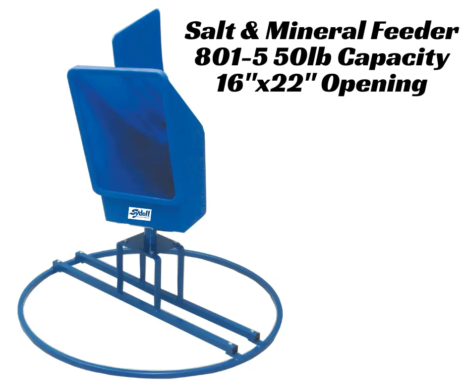 50 lb Salt & Mineral Feeder with Round Base for Sheep, Goats & Livestock