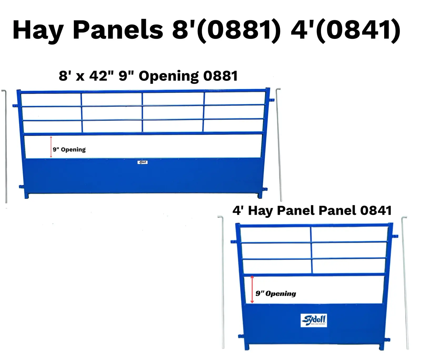 Horned Stock-Friendly Hay Panel - Available in 8' (0881) 4' for Sheep & Goats