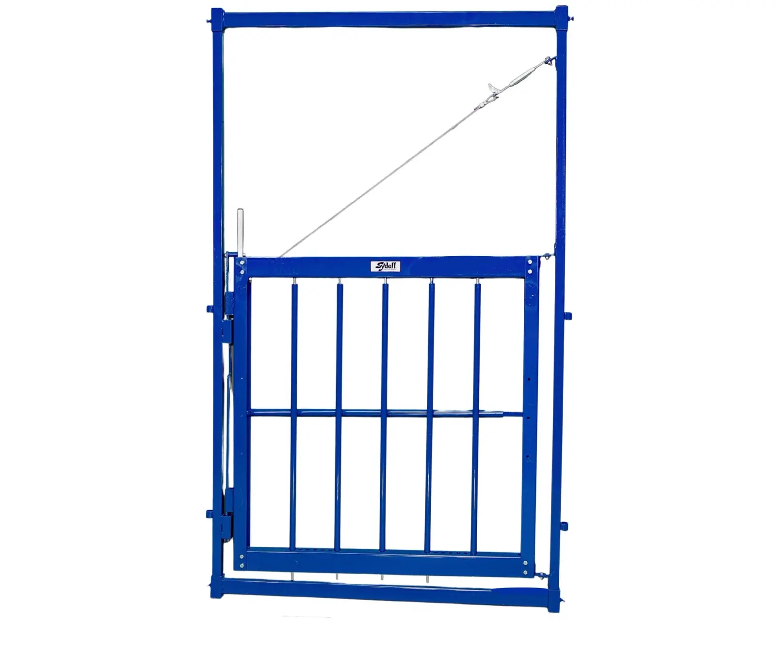 4' Arched Walk-Through Swing Gate with Adjustable Roller Creep Gate for Sheep & Goats