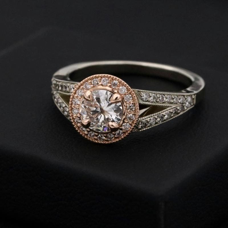 Platinum solitaire ring