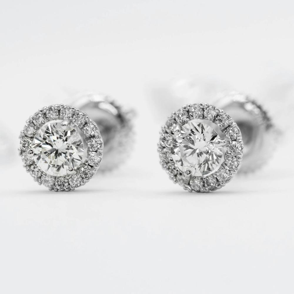 Diamond stud earrings