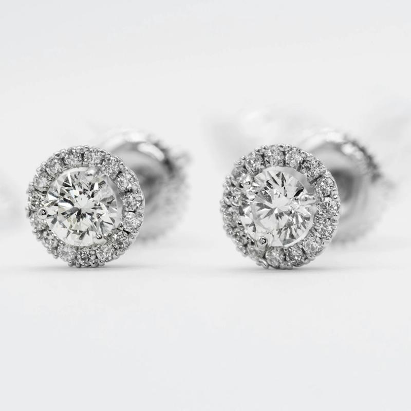 Diamond stud earrings