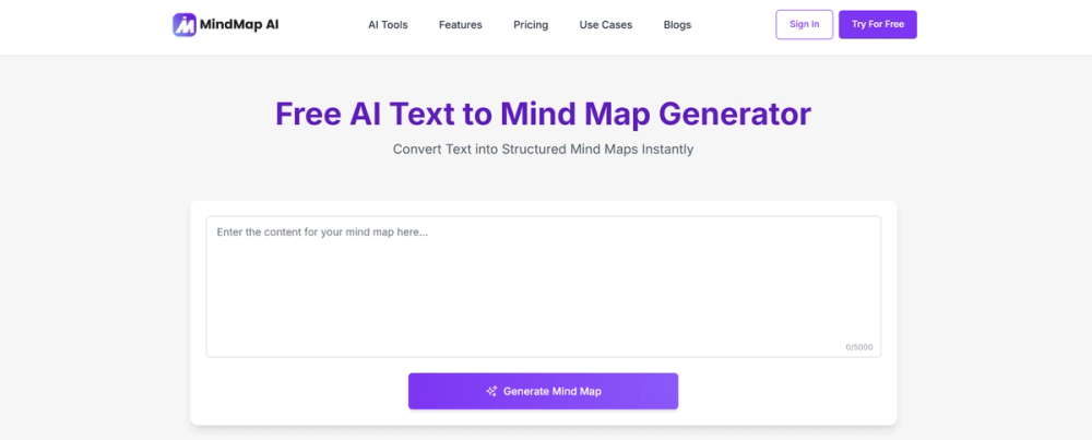 image of Text to Mind Map Generator