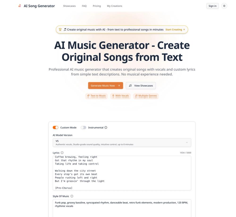 image of AI Music Generator