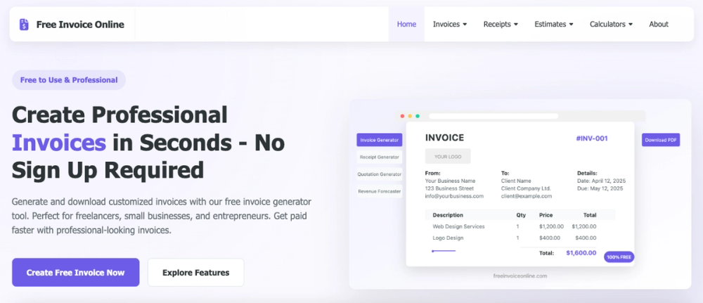 image of Free Invoice Online