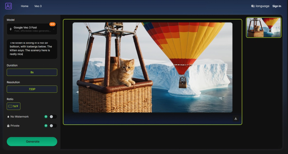 image of Veo3.bot:Free Veo3 AI Video Tool