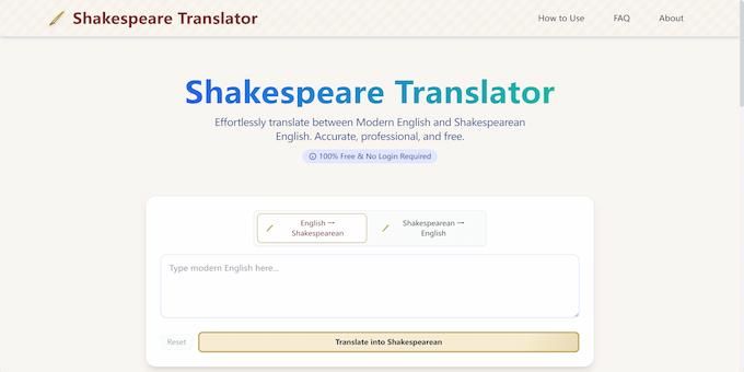image of Shakespeare Translator image of Shakespeare Translator
