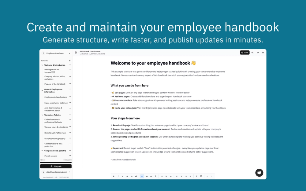 image of HandbookHub - Employee Handbook