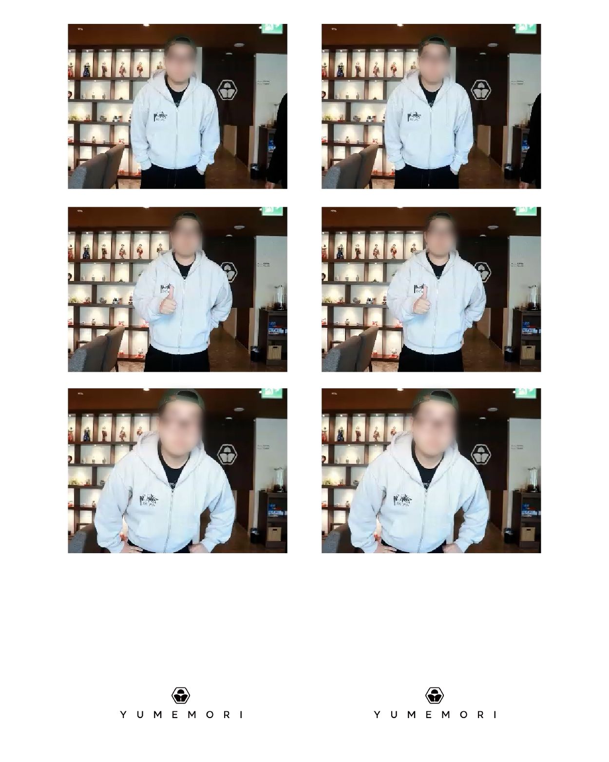 유메모리 전용 한정판 디자인 프레임 네컷사진 결과물