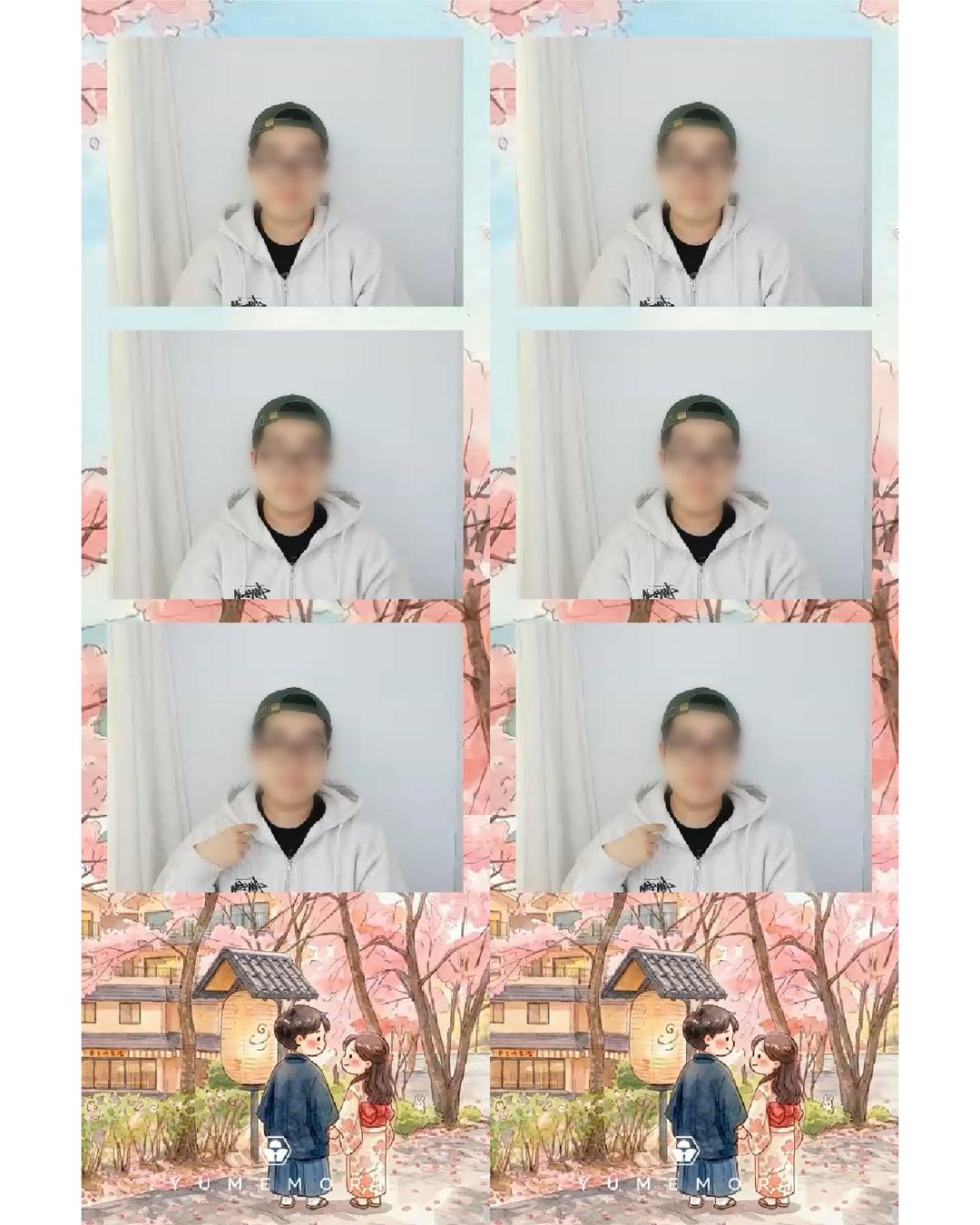 유메모리 벚꽃 에디션 포토부스 디자인 프레임 및 인화 사진
