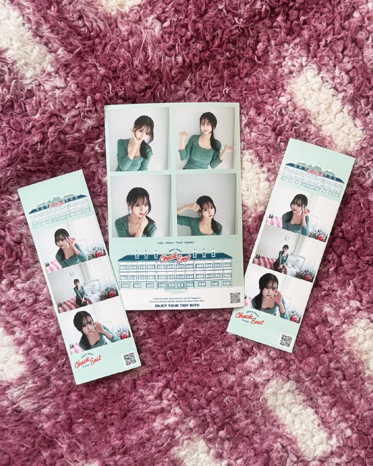 체크이스트 아웃도어피키 포토부스 인화 사진 결과물