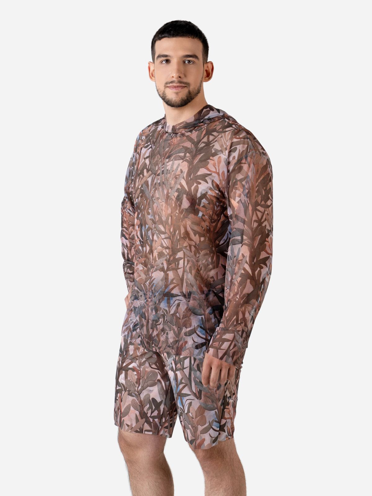 Men's T-Shirt with hood Olives