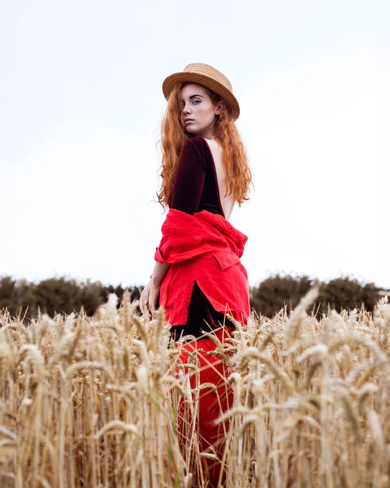 Hannah in Red — photograph by Cass Collett