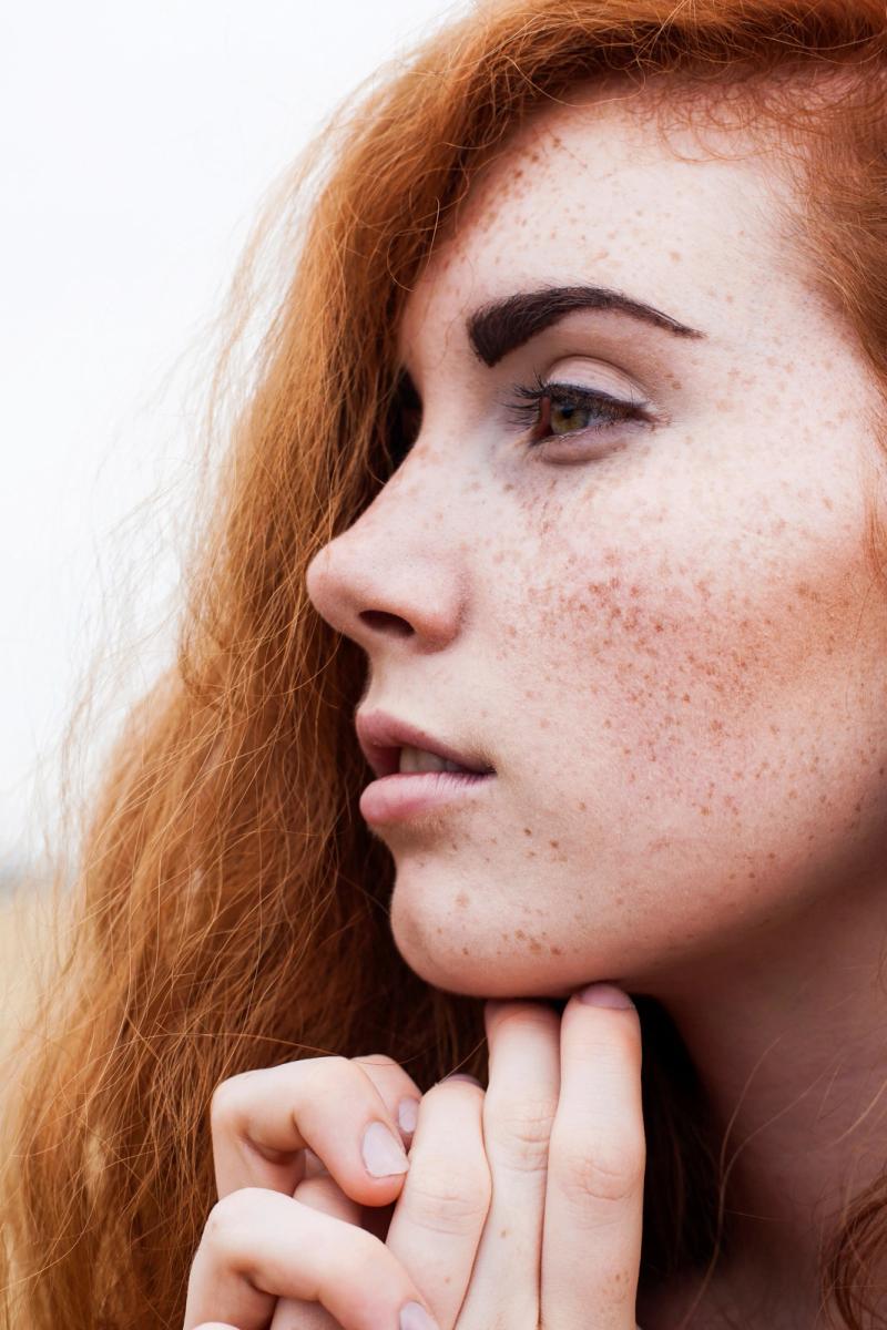 Hannah in Red — photograph by Cass Collett