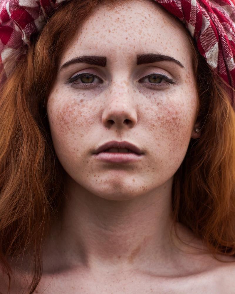 Hannah in Red — photograph by Cass Collett