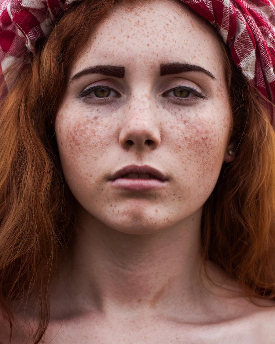 Hannah in Red — editorial photography by Cass Collett
