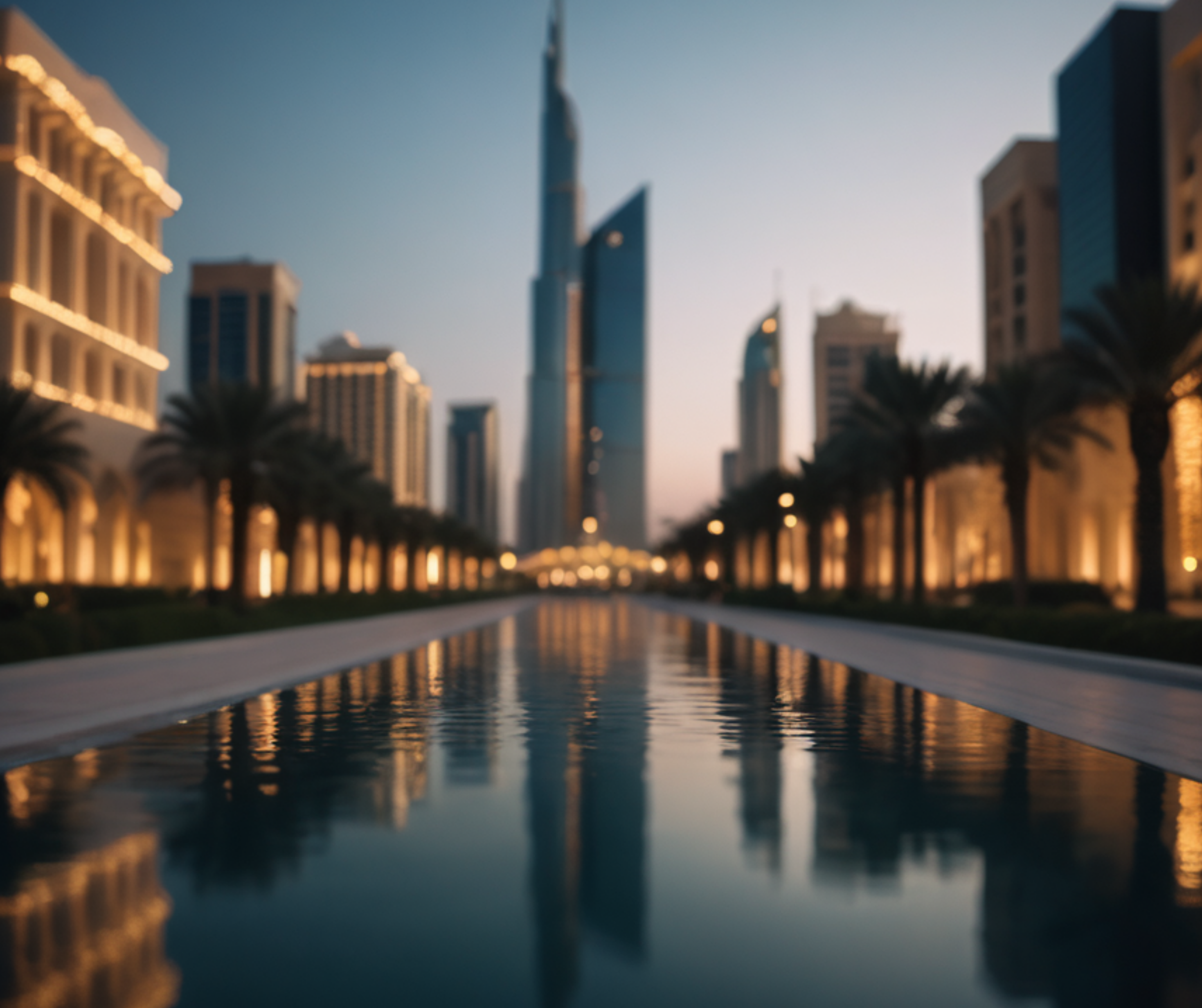 Abu Dhabi skyline with modern skyscrapers and waterfront.