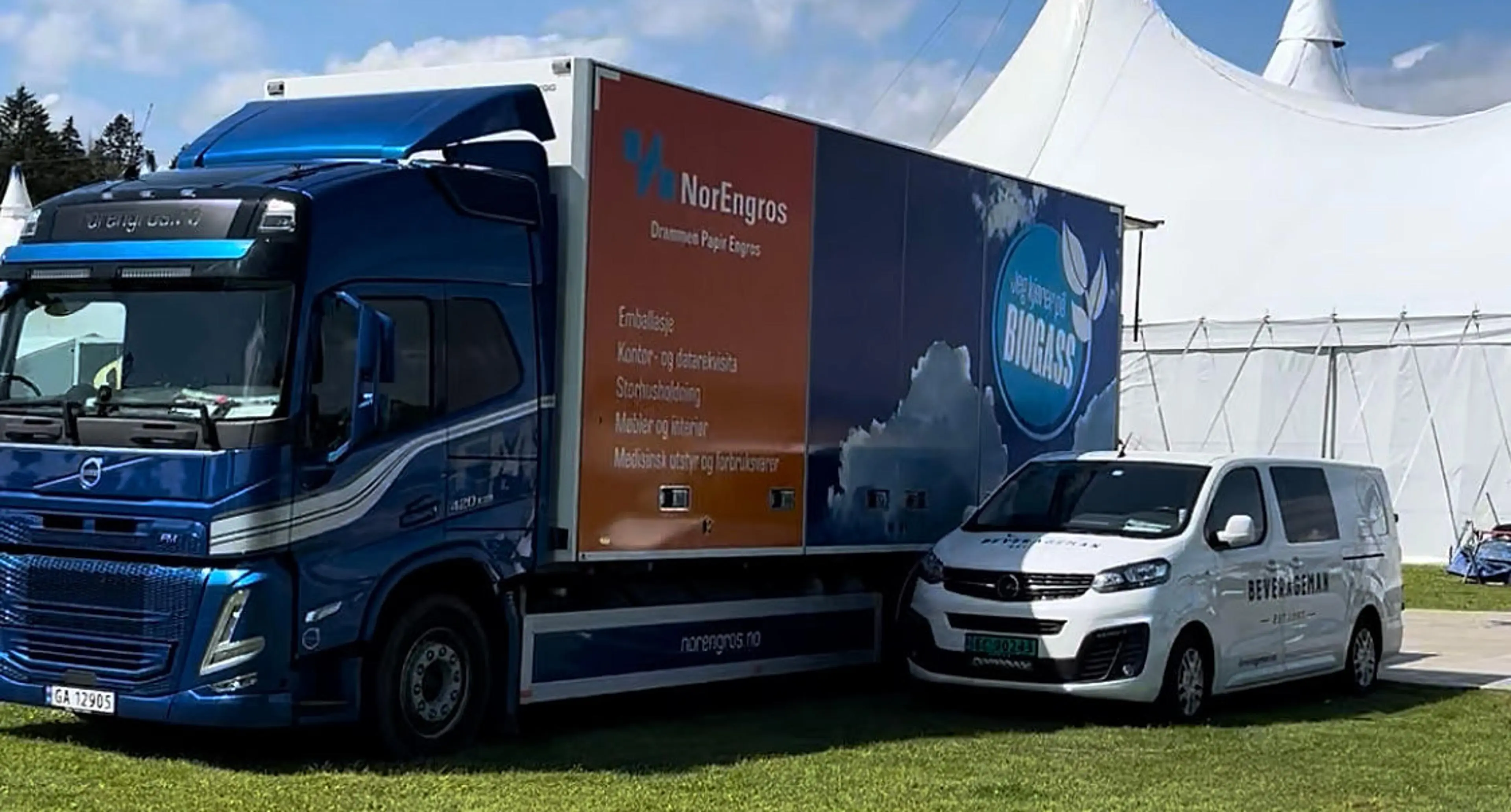 Bio-gass lastebil som lager på Tons of Rock