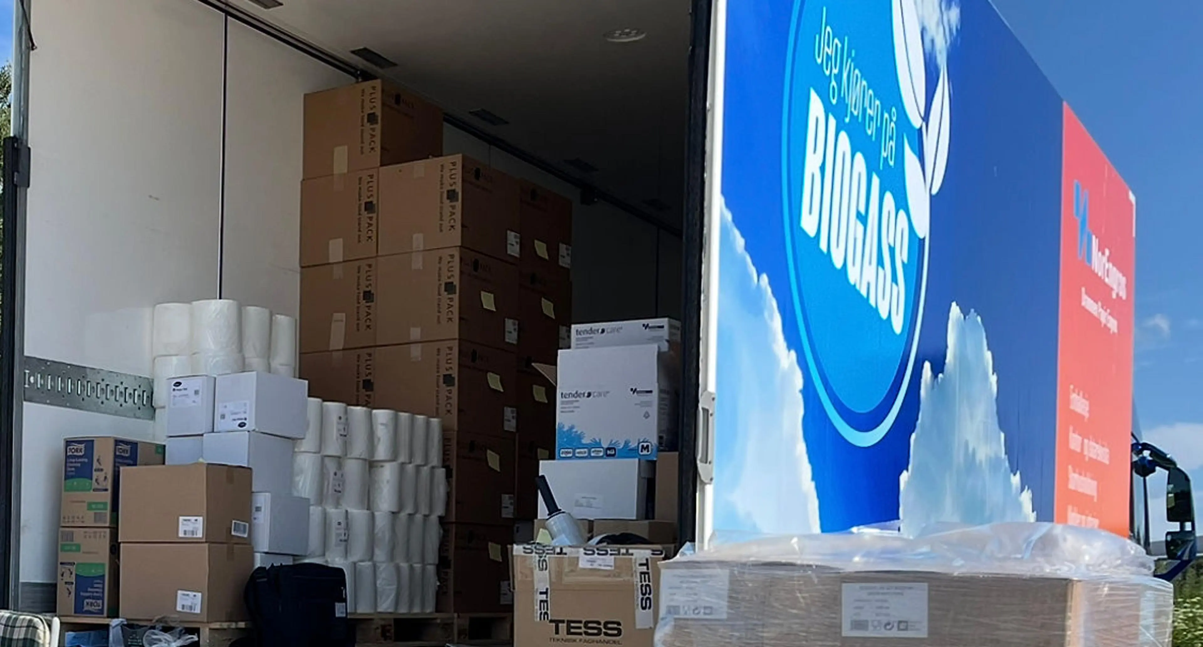 Bio-gass lastebil som lager på Tons of Rock