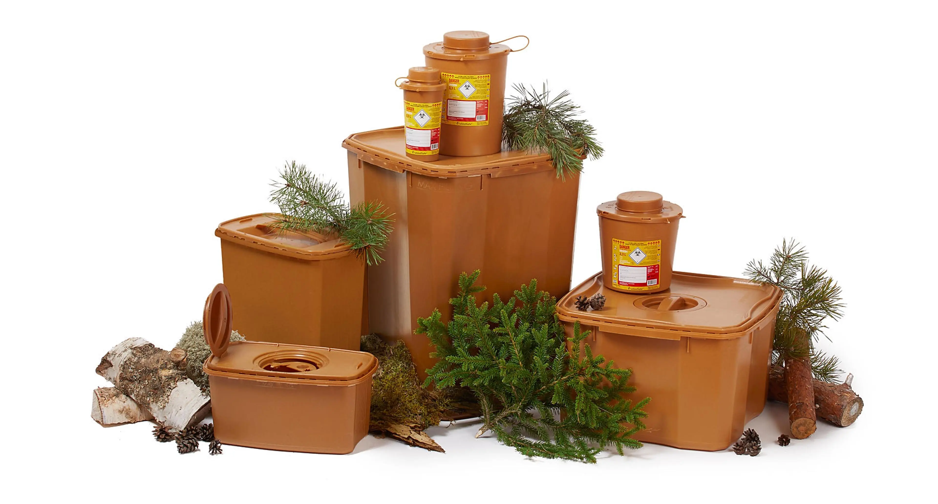 Woodsafe kanyle- og risikoavfallsbeholder