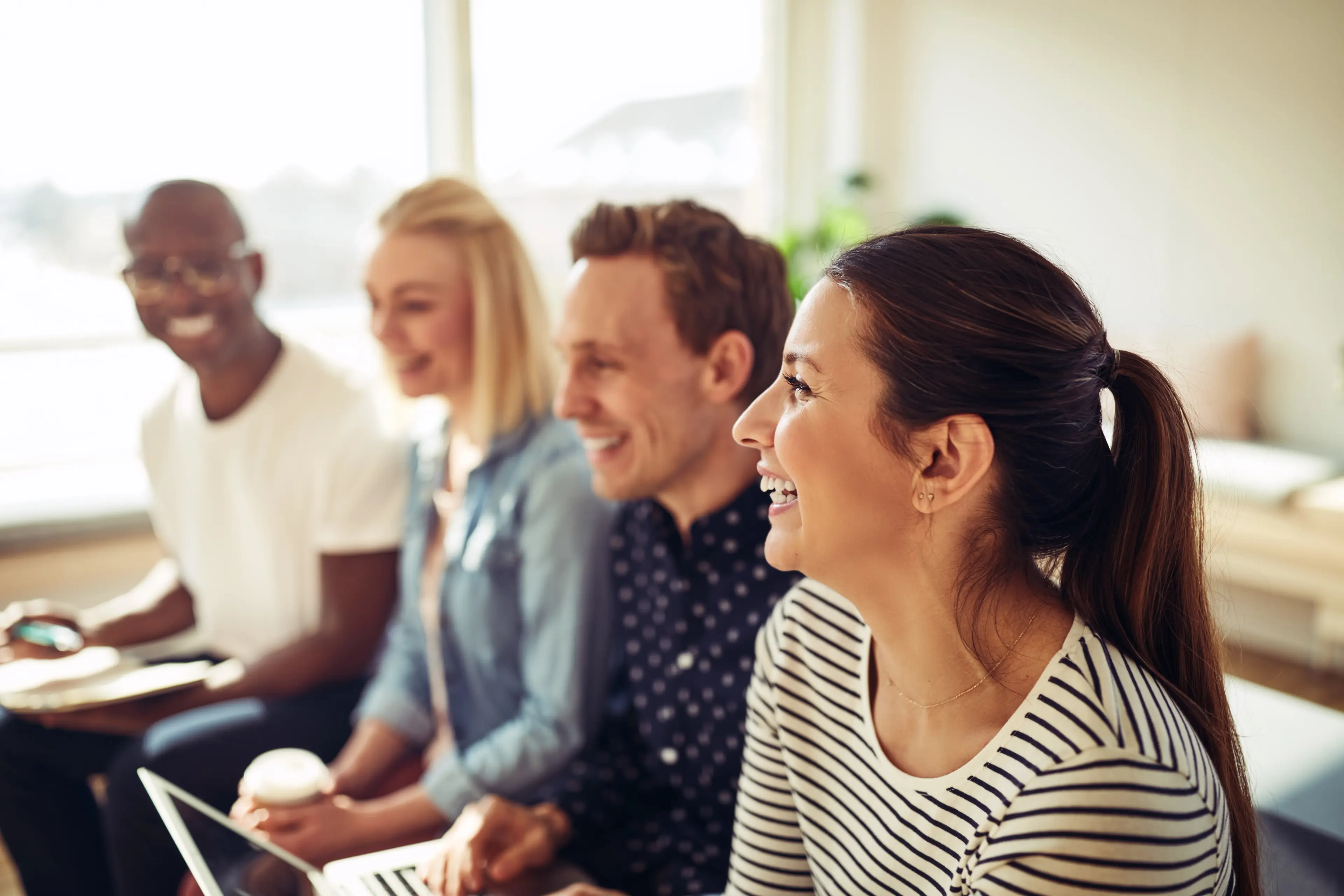 Fire personer på kurs