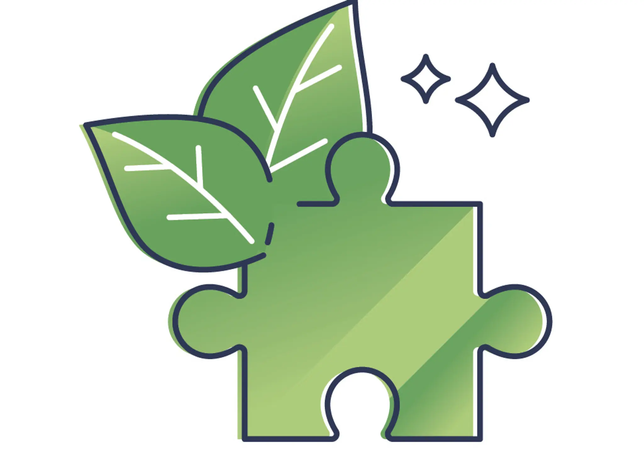 Illustrasjon avblader med fugl som svever over åpen hånd