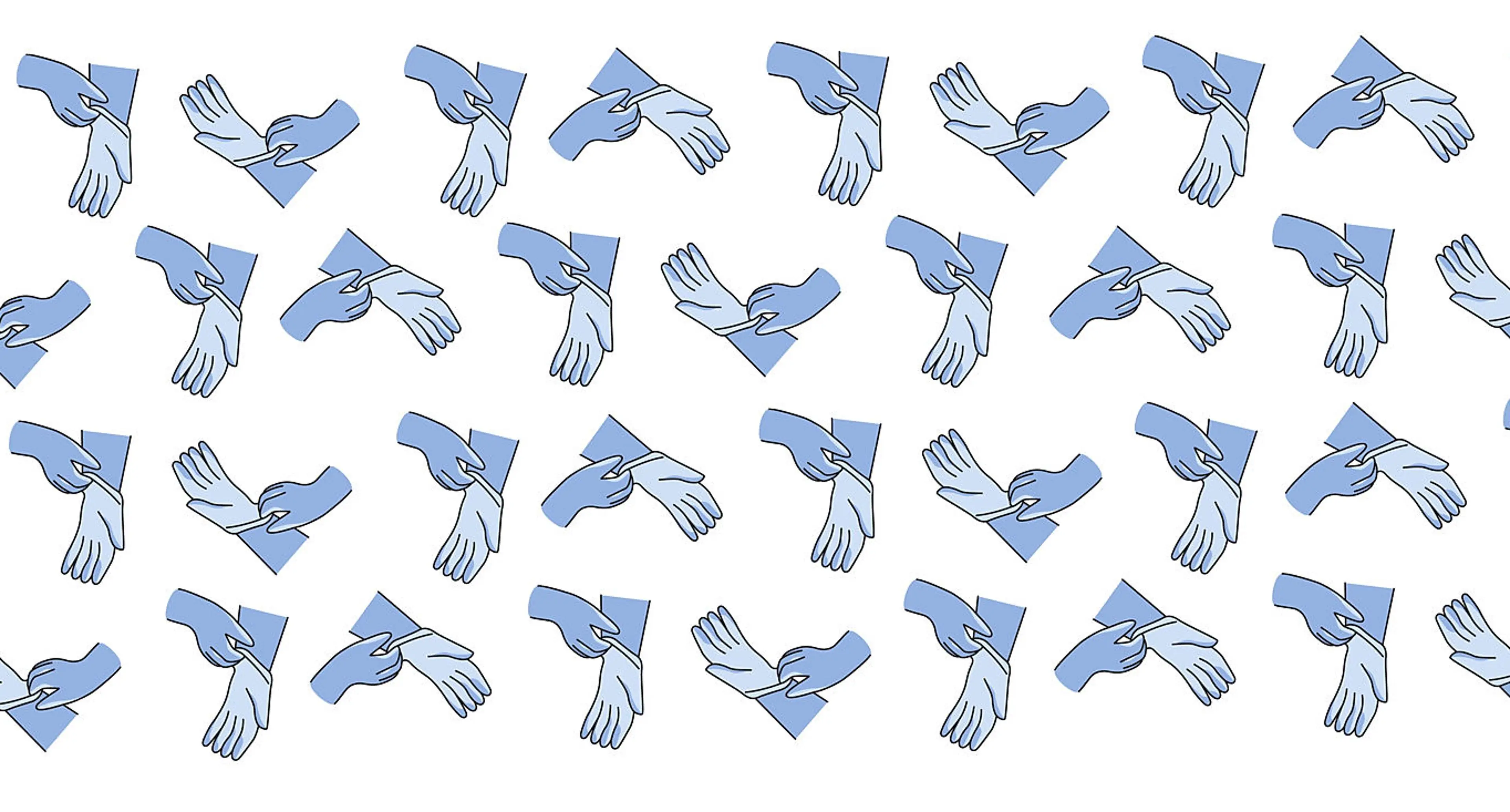 Illustrasjonsbilde av hvordan man skal ta på seg hansker for å unngå krysskontaminering